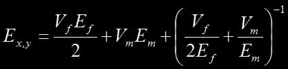 The positive value for Em from the equation corresponds to the resin modulus.