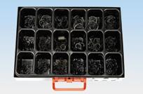 439 For Bores, Phosphate & Oiled Spring Steel, Complies with DIN 472 Contents (1050 Pieces): 18 assorted sizes, size range M8-M30 METRIC E-CLIPS Complies with DIN 6799 for shafts Steel Bare black d s