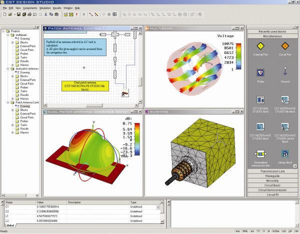 CST STUDIO SUITE Interface Easy to use 3D Fully parametric Optimiser
