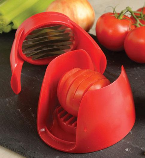Our blades grip tomatoes to make it easier to slice them.