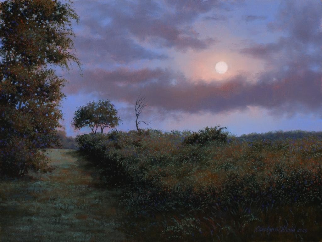 Meditation by Moonlight 2009 Oil on canvas 12 x 16 inches Signed & Dated lower