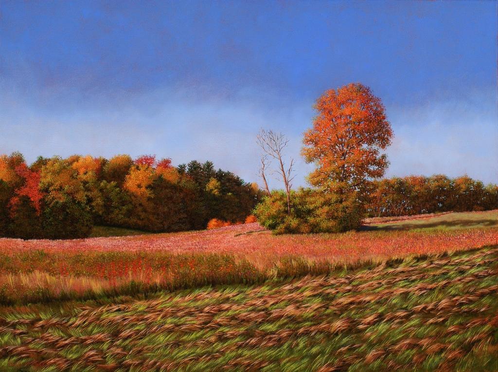 Autumn Morning at Poet s Walk 2009 Oil on linen 30 x 40 inches Signed & Dated lower left:
