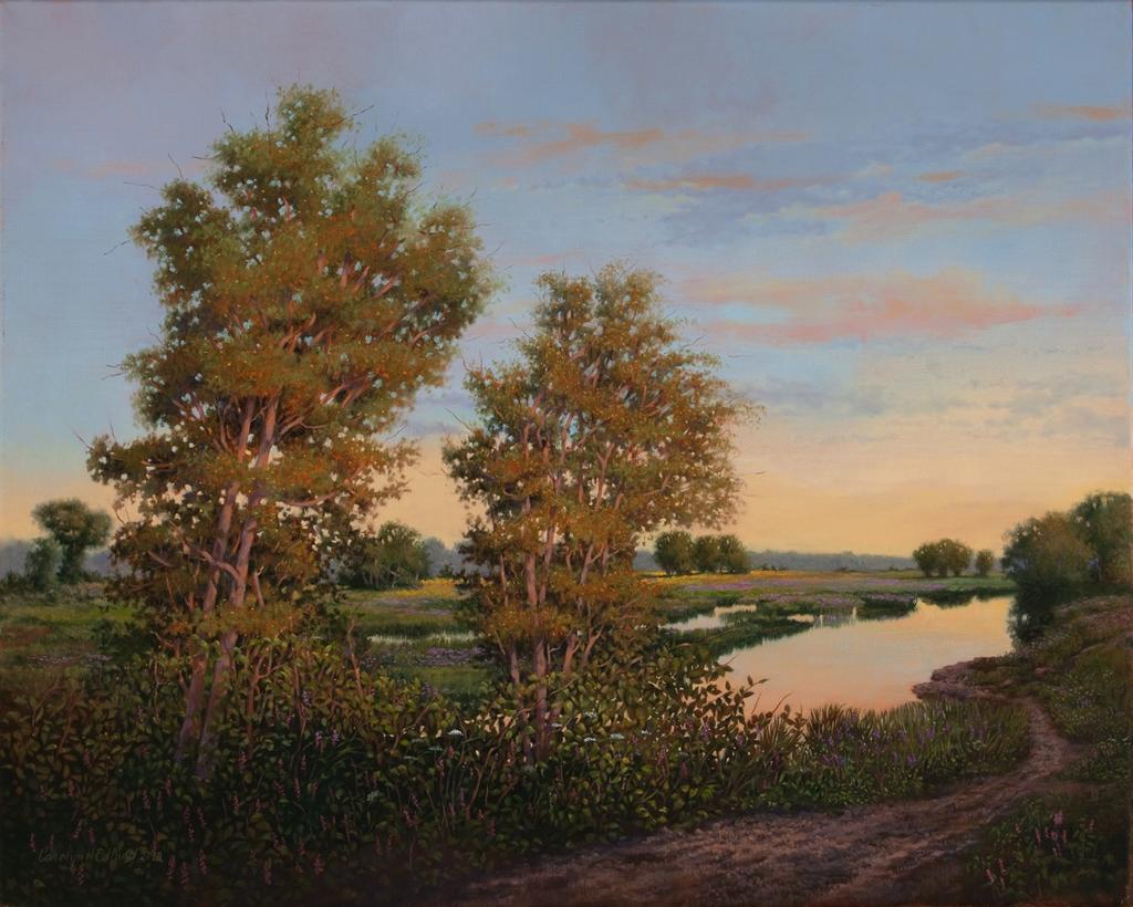 Quiet Morning 2010 Oil on linen 24 x 30 inches Signed & Dated lower right: Carolyn H Edlund 2010 $4,100 This painting combines elements of