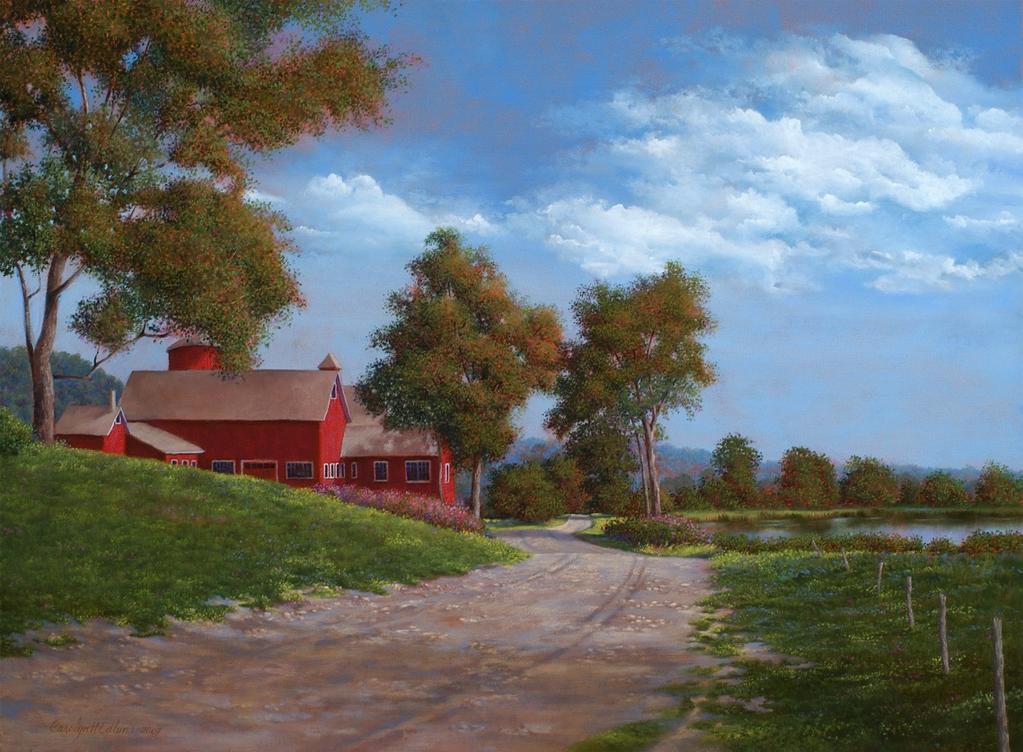 Wethersfield Barns, Pugsley Hill Rd 2007 Oil on canvas 18 x 24
