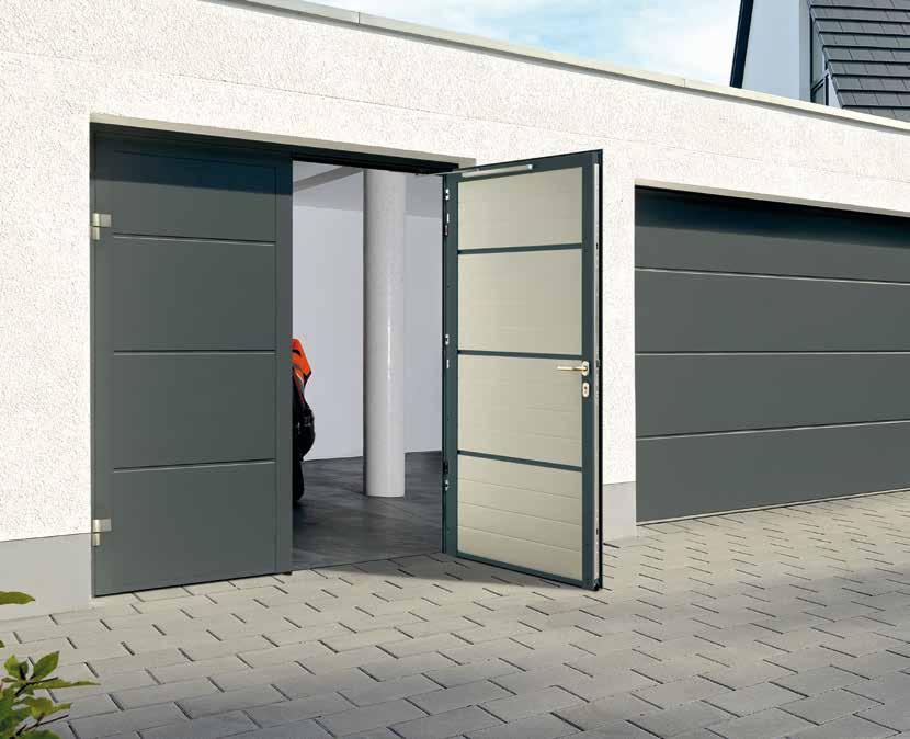 Garage doors Easy access to garages and outbuildings A garage door lets you easily access bikes and gardening tools in the garage.