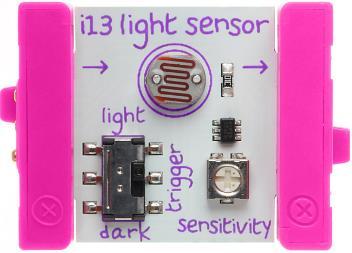 While as in the receiver we will use two LittleBits components: A light sensor bit, and a speaker bit. See Figure 5. Fig. 5. Receiver components: Light sensor and speaker. 3.
