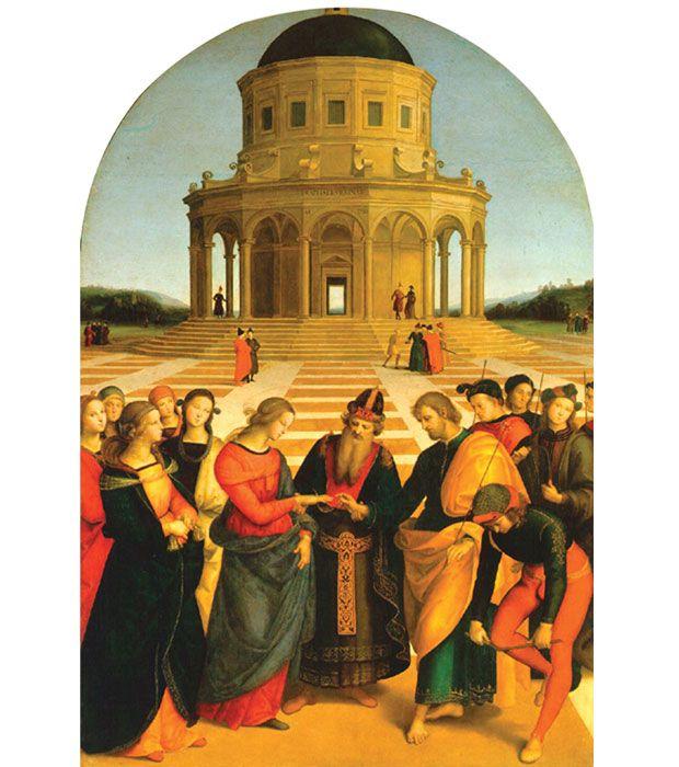 Perspective Raphael s painting Marriage of the Virgin (1504) illustrates the use of perspective.