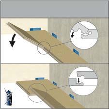 4. To start the second row, use the remainder of the last plank of the first row if it is longer than 30cm (12 ) long, otherwise, cut a new plank in half and proceed.
