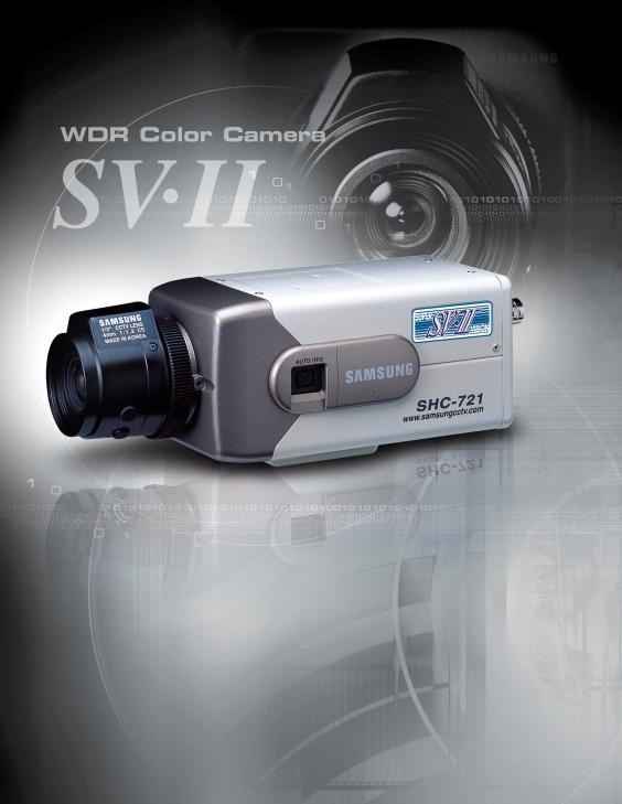 Actual Size Main Features > > 1/3" 410,000 Pixels, Double Scan Color CCD WDR Function (SVII) : Wide dynamic range ICR (Infrared Cut Filter Removable) : SHC-721 - Automatic or manual switch from color
