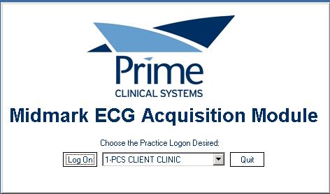 I. Using Midmark ECG Interface: Midmark Interface for ECG, Spirometer and Holter can be launched from the desktop using the PCM Midmark shortcut or from the PCM patient panel when a chart is open.