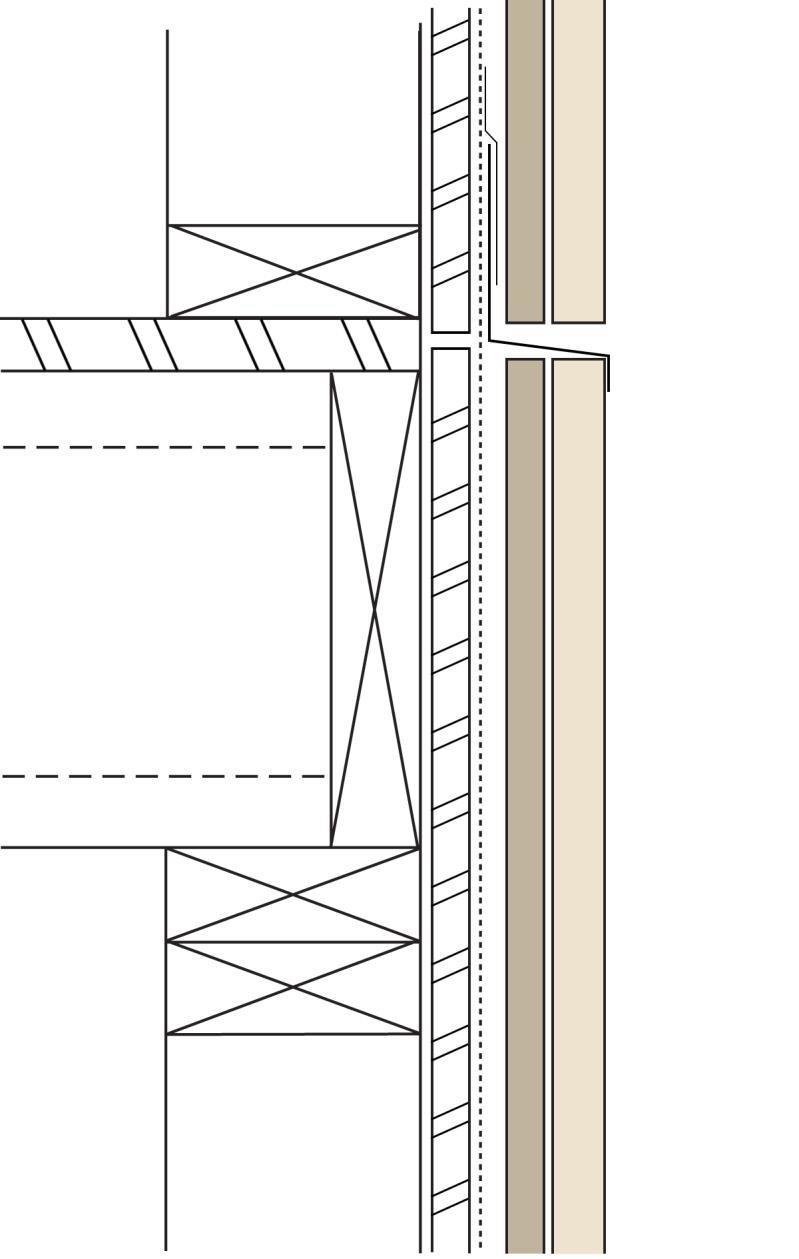 Two Story One Floor to Ceiling Horizontal Joint between