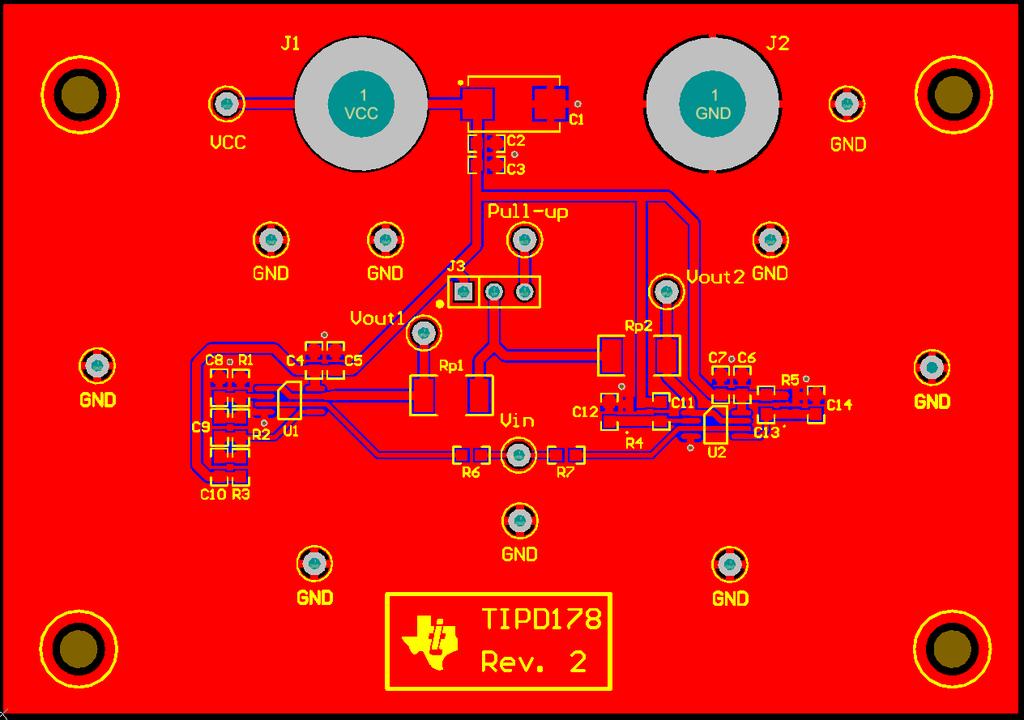 5 PCB Design The PCB schematic and bill of materials can be found in the Appendix. 5. PCB Layout Figure 8 depicts the PCB layout for this design. Note that there are two designs on this board.