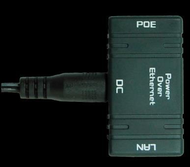 power cord into the DC port of the POE injector as the below