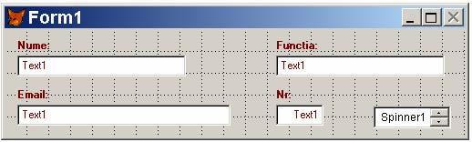 Programarea rapidă a aplicaţiilor pentru baze de date relaţionale Form Builder Constructorul de formulare (Form Builder) se poate activa pe următoarea succesiune de paşi: 1. Se încarcă proiectul; 2.