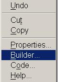 Astfel există: Combo Box Builder (pentru liste ascunse), Command Group Builder (pentru grupuri de butoane de comandă), Edit Box Builder (pentru casete de tip Edit), List Box Builder (pentru liste),