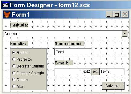 La execuţia formularului, dacă se introduc date incorecte (vezi procedura Command1.