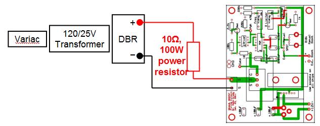 10. Before turning on the variac/rransformer/dbr, connect scope leads to simultaneously view VGS and VDS. Initially consider a switching frequency of 100 khz. 11. Set the D control to zero.