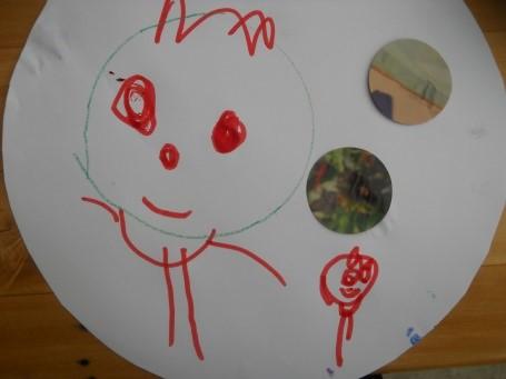 Notes: Some children smeared the paint instead of printing clear circles A few children decided to colour the