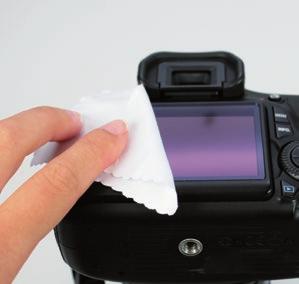 MAS Camera LCD Protectors SCOPE OF DELIVERY A LCD Protector B Wet cleaning cloth C Micro fibre cloth D Cleaning tape E Plectrum MAS CAMERA LCD PROTECTORS Manufactured from superior glass with fine