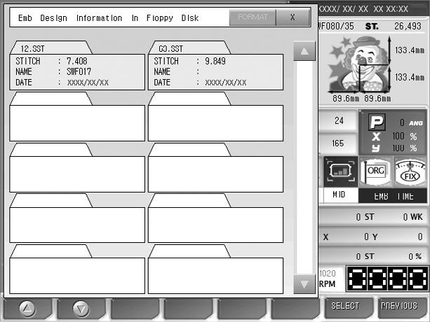 [Exercise 5.3.1-1] Conduct the design preview for 63.SST saved in the floppy diskette and copy it in #12 Room. In <Fig. 5.3.1-2>, select and press F7 SELECT.