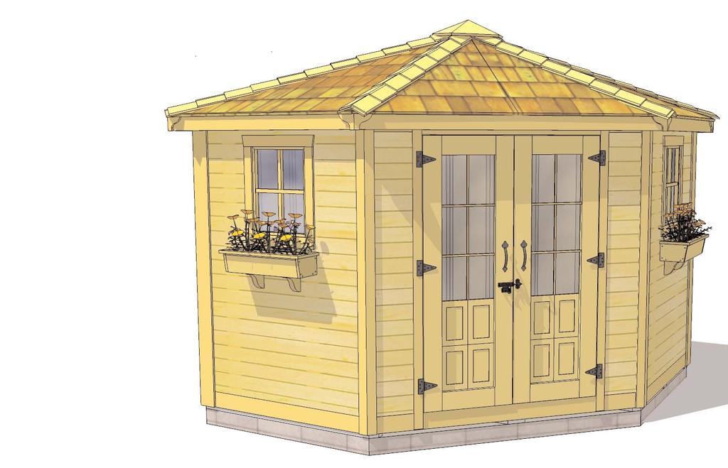 9x9 Penthouse Garden Shed Assembly Manual Thank you for purchasing a 9x9 Penthouse Garden Shed. Please take the time to identify all the parts prior to assembly. Version #18 Sept.