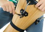 The NINO Wood Djembe has a diameter of 10" and a height of 21" and is the perfect drum for children at school.