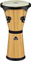 Place the djembe between your legs, crossing your ankles in front of you for support.