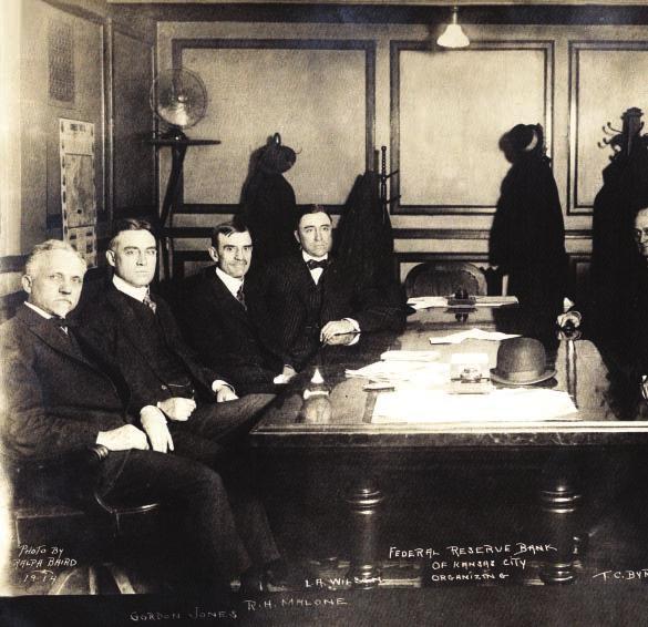 Commerce was influential in the institution and organization of the Federal Reserve Bank of Kansas City; the Kansas City Fed held its first meeting in the Commerce boardroom in 1914.