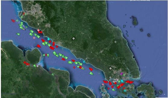 Selection of a Suitable Trials Environment AIS Data Showing Ships in Malacca