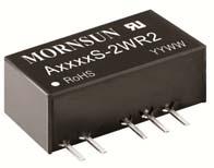 2W, Fixed input voltage, isolated & unregulated dual /single output FEATURES Continuous short-circuit protection Operating temperature range: -4 to +15 High efficiency up to 86% High power density