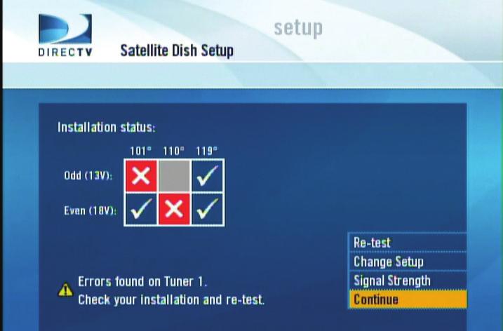 7 Errors may be displayed on the Installation Status screen.