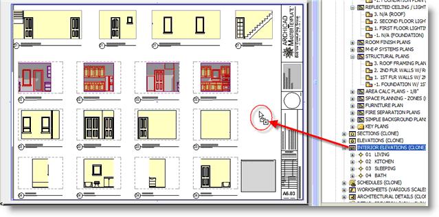 The drawings for each room will be placed in separate rows, and ArchiCAD will add more sheets as needed until they're all set up!