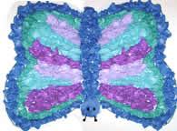 Tissue Paper Butterfly Tissue Butterfly craft page, bw or color Tissue Paper or 2" tissue paper squares Scissors (adult only) Crayons, nontoxic markers White school glue Age 3+ (For young children, I