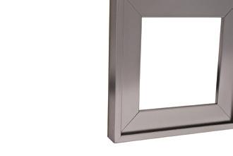 901 stainless steel look 563.26.002 Glass size 65 mm less height and width of aluminum frame 24 decorative profiles 4 9.5 27 decorative profiles 5 6.