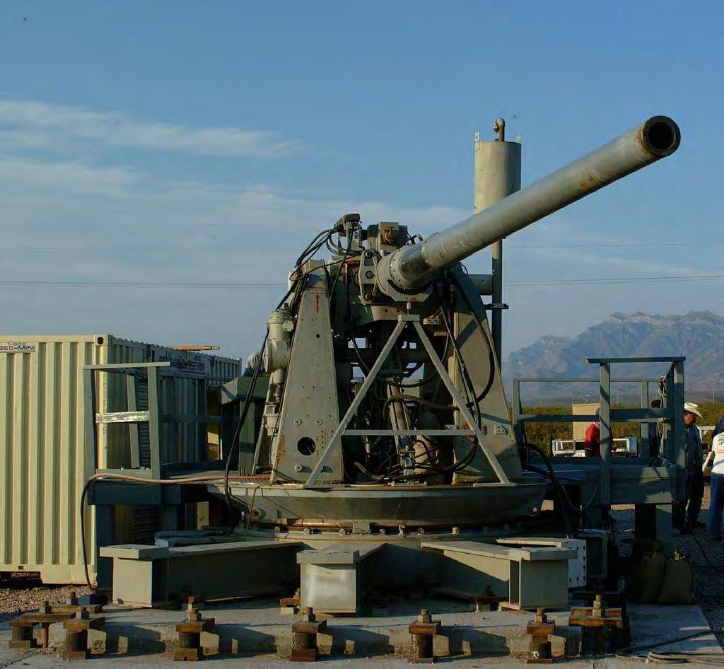 Powder Gun HVP Tests HVPs would be fired from various conventional powder guns at speeds up to,0 miles per hour ([mph],,00 m/s) and at ranges of approximately NM ( km).