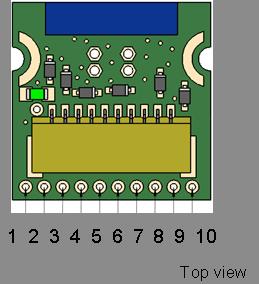 Pinning Pad Symbol Color 1 PZ white Plug manufacturer: JST (type SM010B-SRSS-TB). 2 NZ brown 3 PA green 4 NA yellow 5 PB grey 6 NB pink 7 GND blue 8 V CC red 9 SCL black 10 SDA purple Fig.