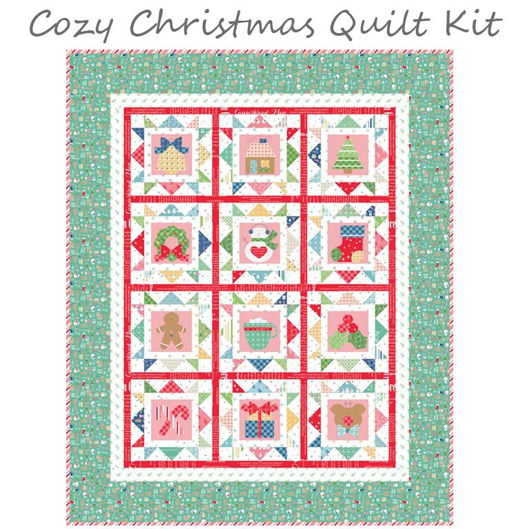 Cozy Christmas by Lori Holt and Riley Blake, offered this season as a complete quilt kit New on the fabric scene