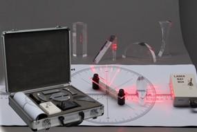 Lab Materials Laser Ray Box and Lenses A laser ray box can produce 1, 3 or 5 laser beams that can be refracted by different lenses.