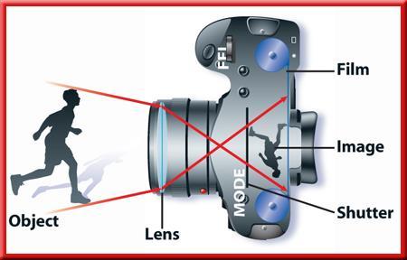 14.3 Cameras Optical Instruments It passes through the camera lens, which focuses
