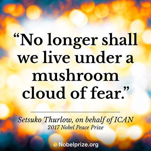The Nobel Prize @NobelPrize Setsuko Thurlow, a Hiroshima survivor and @nuclearban (ICAN)