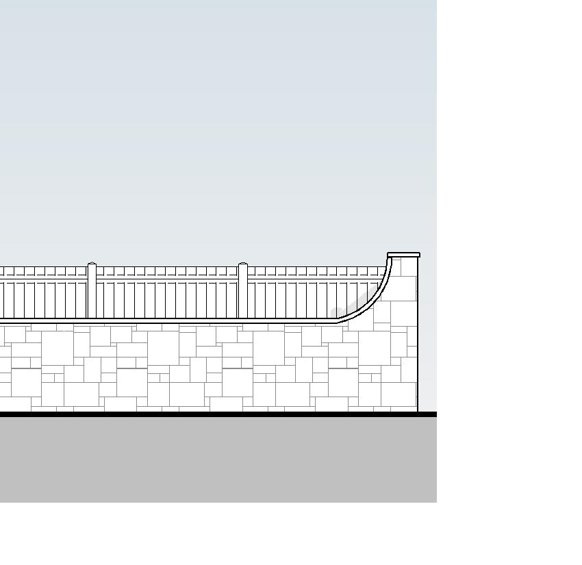 WALL WITH CAP; CLAD