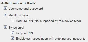 The available authentication methods can be modified in the External Device Settings -> Authentication methods section.