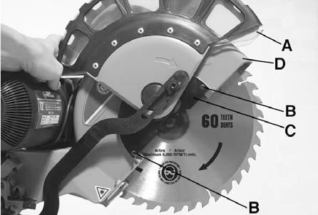 REPLACING/INSTALLING BLADE & DRIVE BELT REPLACING/INSTALLING BLADE DANGER! Never attempt to use a blade larger than the stated capacity of the saw (12 ).