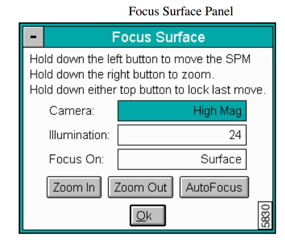 2. In the Focus On box, select Tip Reflection (or Surface if you are an experienced user). If the sample is very flat or reflective, or you are not sure of which option to use, choose Tip Reflection.