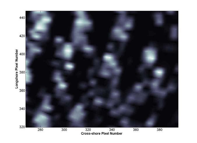 Figure 26-128 x 128 data window overlaid on image of single radar rotation.