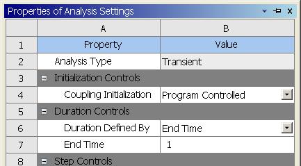 System Coupling Analysis Settings Coupling End Time If both participants are transient