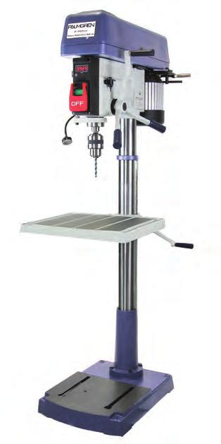 HEAVY DUTY 16-SPEED FLOOR MODEL DRILL PRESSES Palmgren s heavy duty 16-speed drill presses are designed and built for drilling a wide array of materials.