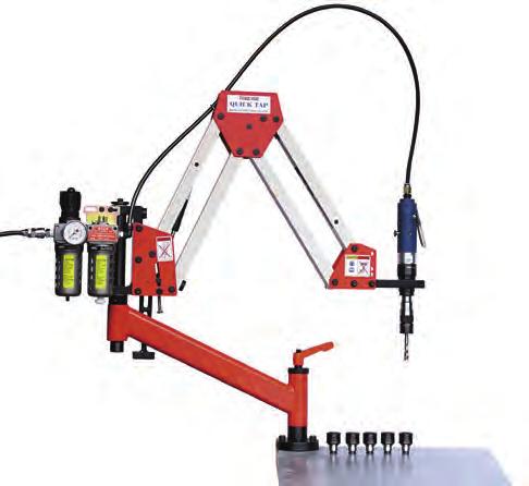 QUICK TAP Palmgren s Quick Tap pneumatic tapping machine is suitable for small to medium size taps. Parallel arm reach 37 max. / 4 min.