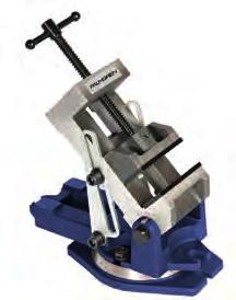 03 INDUSTRIAL ANGLE VISE WITH SWIVEL BASE Angle hinge is graduated in 1 increments from 0 to 90 Base and bed parallel to 0.004" - Jaw surface square to 0.
