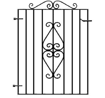 Smaller in height to side gates,